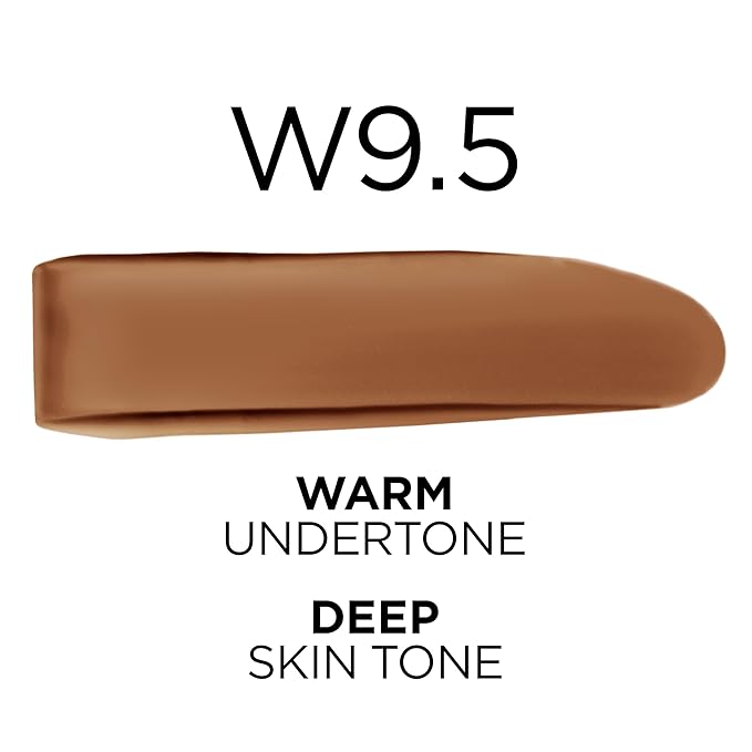 L'Oreal Paris True Match Super-Blendable Foundation, Medium Coverage Liquid Foundation Makeup, W9.5, Deep, 1 Fl Oz-VivaGrace Women