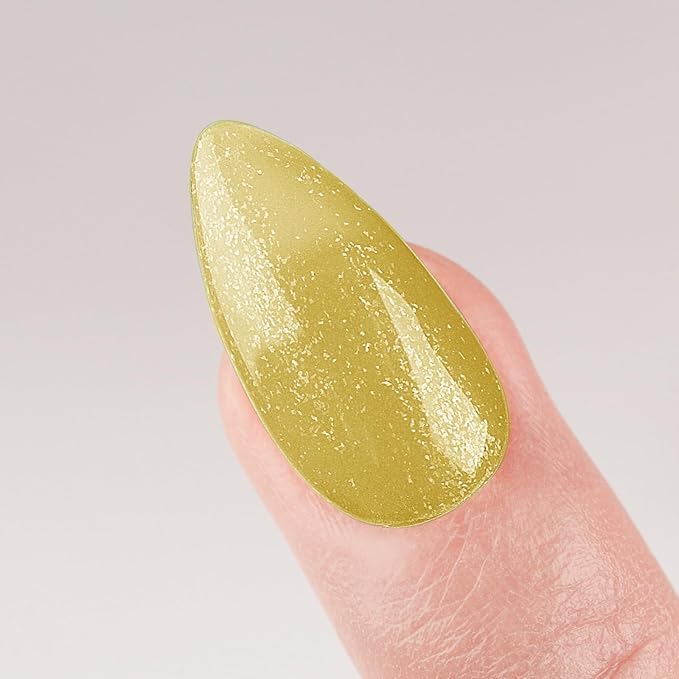 Imtiti Glitter Soft Gel Nail Polish, UV LED Soak Off Sparkle Gel Polish, Shimmer Green