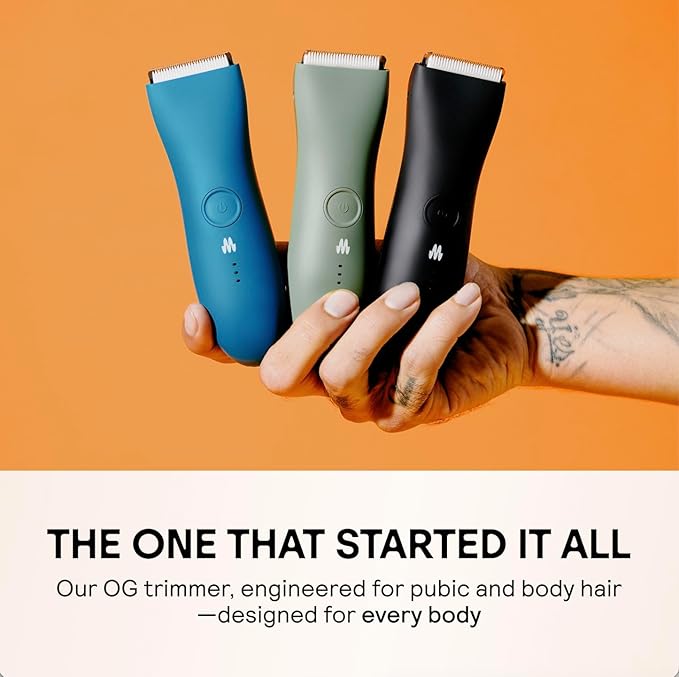 MERIDIAN The Trimmer Original - Body Hair Trimmer for Men, Electric Shaver for Pubic Hair, Chest, Legs & Bikini, Waterproof & Rechargeable, Ocean-VivaGrace Women