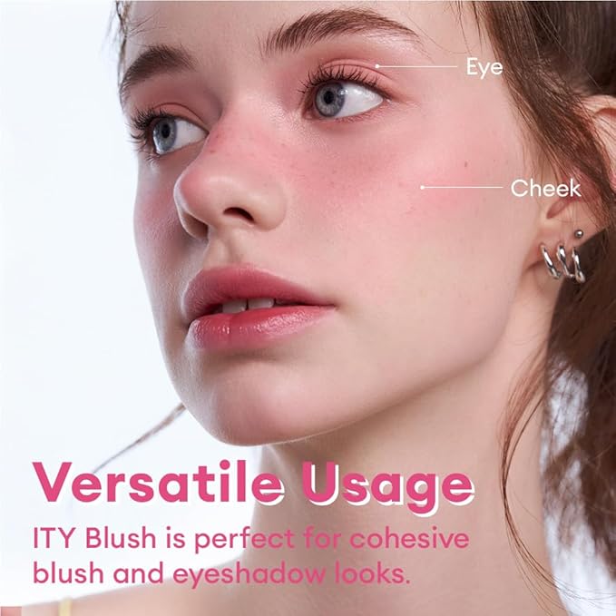 ITY Mood Blush, Blush for Cheeks Makeup,Moisturizing Creamy Blush Dual Funtions, Highly Spreadable, 0.18 oz (5.2g) in Show Off-VivaGrace Women