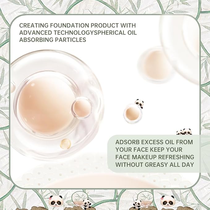 CATKIN Panda Land Full Coverage Cushion Fondation, Breathable Hydrating Nourishing Poreless Face Makeup Save for Sensitive Skin,Sheer Finish (W11 Light)-VivaGrace Women