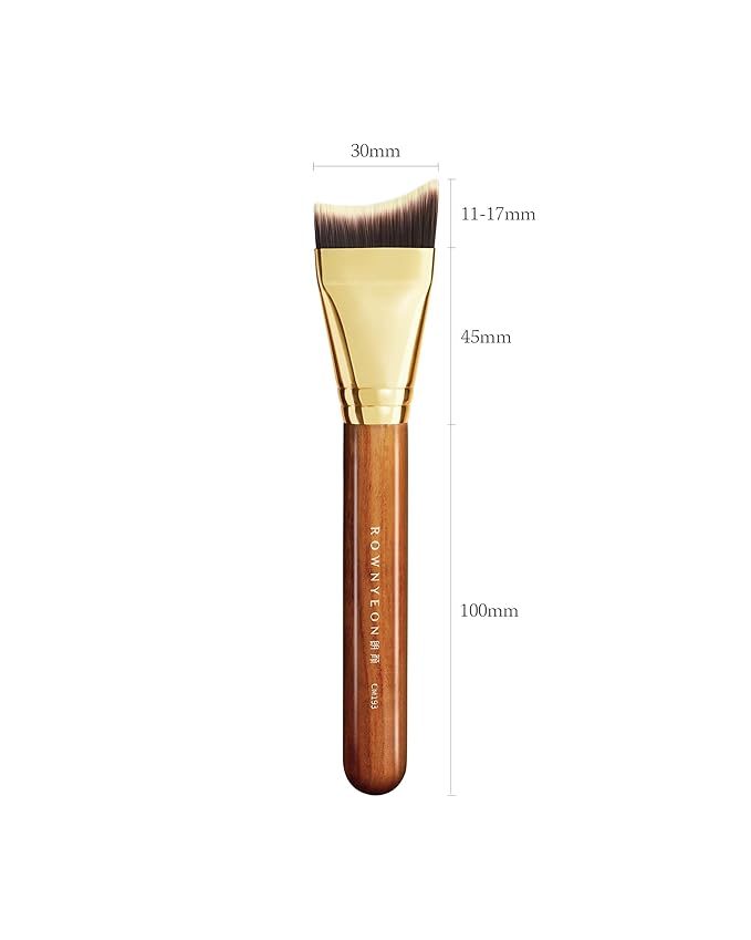 Desert Oak Series Mermaid Tail Foundation Brush - Airbrush - Filter Finish for Liquid & Cream Foundation, Bubinga Wood Handle (CM 193)-VivaGrace Women