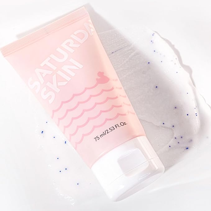 Saturday Skin Rub-A-Dub Refining Peel Gel Facial Cleansing Gels, Facial Polishes Washes with Natural Fruit Enzymes, Gentle Exfoliator Scrub for All Skin Types, Korean Skin Care (2.53 Fl. Oz. (75ml))-VivaGrace Women
