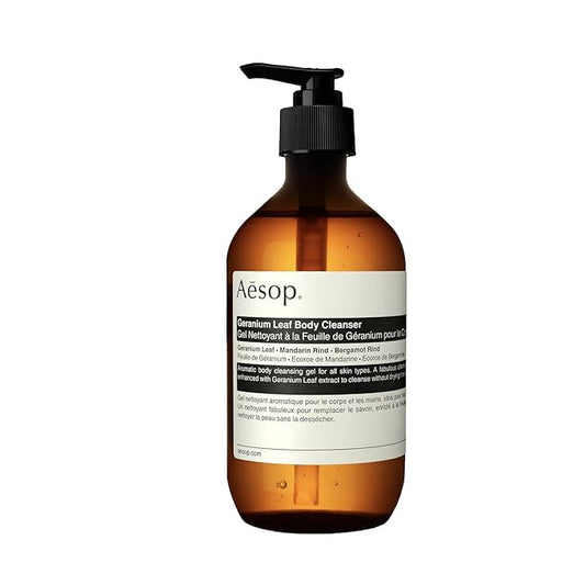 Aesop Geranium Leaf Body Cleanser | For All Skin Types To Cleanse Without Drying Out | Geranium Leaf, Mandarin Rind, Bergamot Rind | 16.9 oz / 500mL-VivaGrace Women