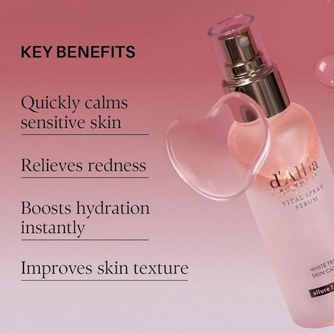d'alba Piedmont Italian White Truffle Vital Spray Serum, Vegan Skin Care, Calming and Hydrating Facial Mist for Red and Sensitive Skin, Glow Serum, Surfactant Free, All in One, Korean Skin Care-VivaGrace Women