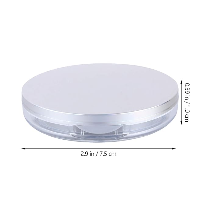 Artibetter Empty Reusable Powder Box 2pcs Loose Powder Containers with Elasticated Net Sifter, Mirror and Puff 5g Loose Powder Compact Case Air Cushion Case for DIY Makeup and Travel ( ) Travel Powder-VivaGrace Women