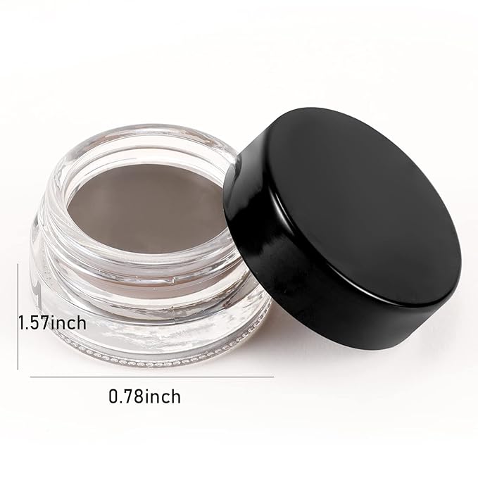 Boobeen 2 Pcs Eyebrow Pomade Cream, Waterproof Brow Pomade Gel High Pigmented Long-lasting for Natural Eyebrow Makeup, Suitable for Everyone-VivaGrace Women