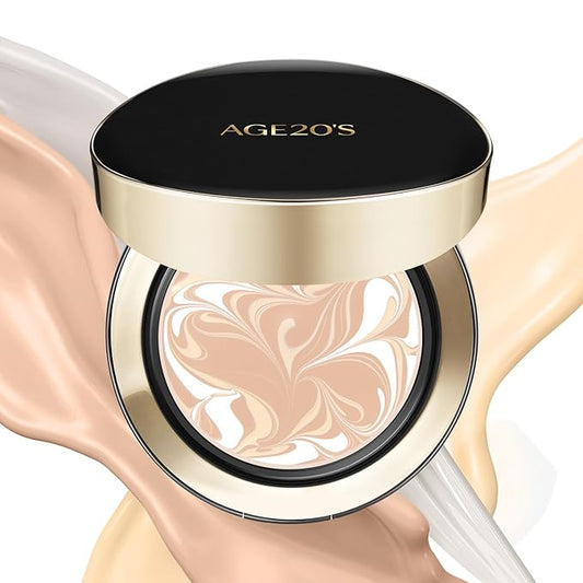 AGE20'S Signature Essence Pact SPF 50+ | Pack of 1 | 13C PORCELAIN | Cream Foundation, Dewy Finish, Natural Coverage | Korean Cushion Foundation-VivaGrace Women
