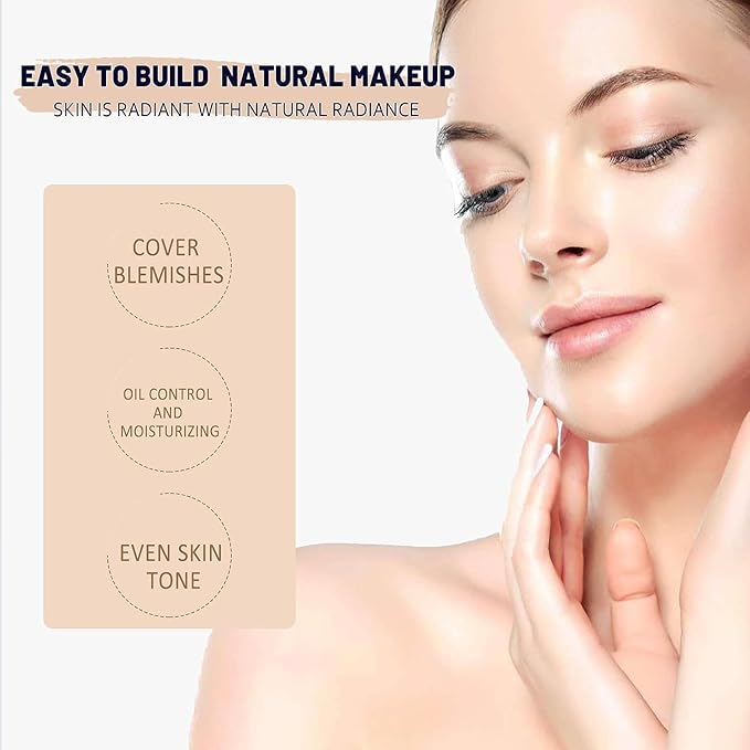 NOISSUE Cc Cream Skin Tone Adjusting CC Cream SPF 50, Face Sunscreen and Foundation, Colour Correcting Self Adjusting Soft Moisturizing Skin Tone Gel Invisible Pore Light Oil-Free (2pcs-Natural)-VivaGrace Women