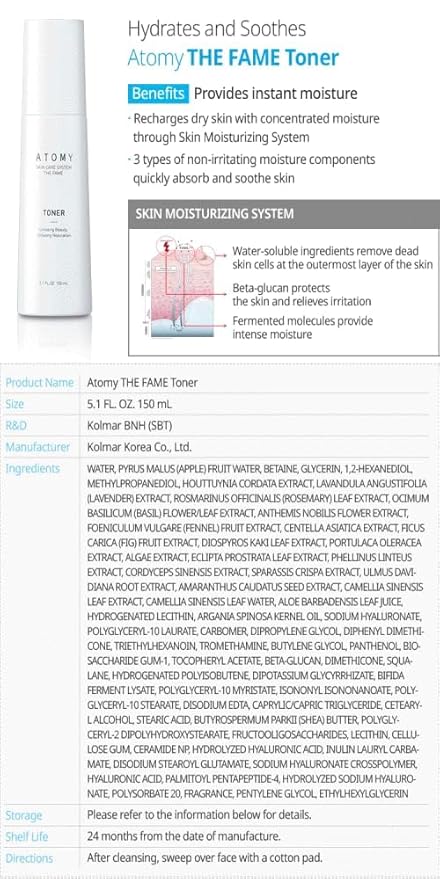 The Fame Skin Care System 1 SET including 5 kinds of skincare - Lotion, Toner, Essence, Eye Cream, Nutrition Cream | Korean Cosmetics | Unfading Beauty & Reputation | Strengthen Skin-VivaGrace Women