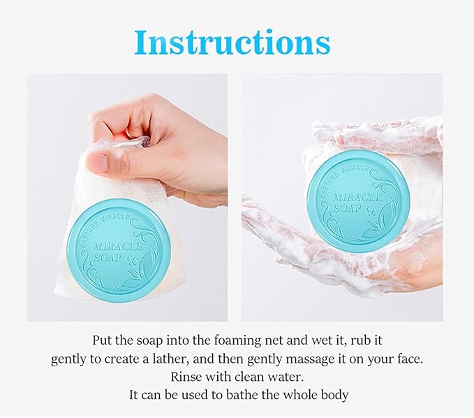 AICHUN BEAUTY Handmade Essence Soap Deep Cleaning Moisturizing Repair Oil Control Skincare 100ml/3.38fl.oz (Collagen & Gluta Acid)