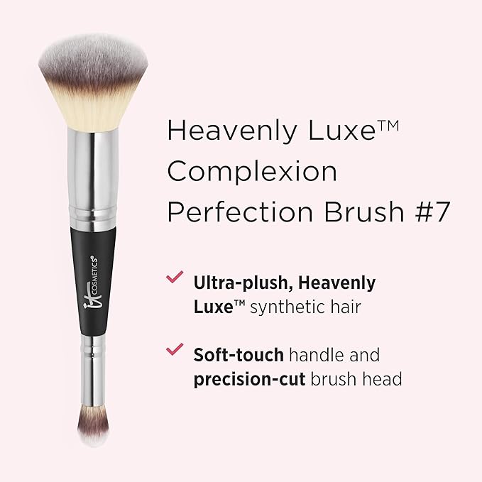 IT Cosmetics Makeup Set - Includes Supersize Bye Bye Under Eye Concealer (45.5 Deep) + Heavenly Luxe Complexion Perfection Concealer Brush (1 fl oz) - with Collagen, Hyaluronic Acid & Antioxidants-VivaGrace Women