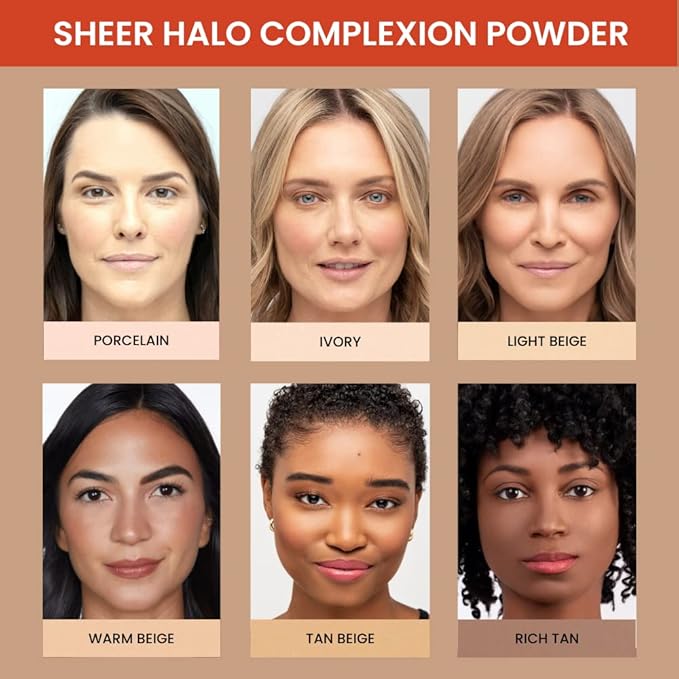 True + Luscious Sheer Halo Complexion Powder – Natural Matte Finish Foundation, Sheer to Medium Coverage – Clean, Vegan and Cruelty Free Powder Foundation – 0.32 oz-VivaGrace Women