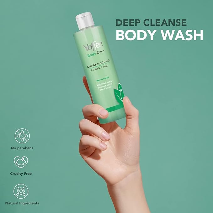 – Refreshing & Invigorating Shower Gel for Body and Feet, Prevents and Eliminates Bad Odors, Hydrates & Soothes Skin, with Tea Tree & Eucalyptus Oils, Paraben Free, 10.0 fl.oz.