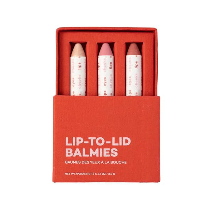Axiology Multi Stick Crayons For Eyes, Lips, Cheeks Balmies Trio Gift Set Creamy Buildable Lightweight Moisturizing Blush Face Sticks Contour & Highlight All Day Wear Face Makeup (Cotton Candy Skies)-VivaGrace Women