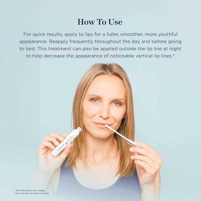 Anti Aging Lip Enhancer- Plumping Formula for Fuller, Hydrated Lips - Visibly Volumize, Smooth Lips w/Collagen Supporting Agents- Hyaluronic Acid, Ceramides, Peptides- No Sting/Burn-VivaGrace Women