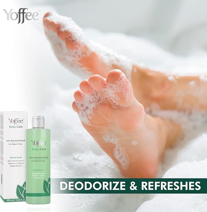 – Refreshing & Invigorating Shower Gel for Body and Feet, Prevents and Eliminates Bad Odors, Hydrates & Soothes Skin, with Tea Tree & Eucalyptus Oils, Paraben Free, 10.0 fl.oz.
