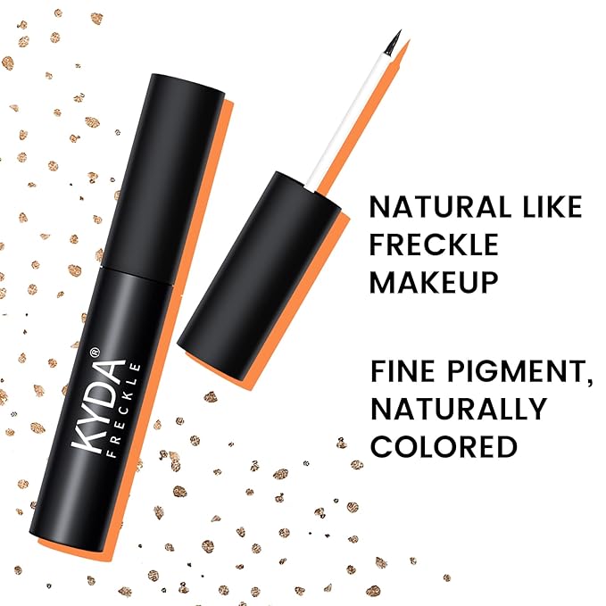 2 Colors Liquid Freckle Pen, Natural Like Freckle Makeup Pen Soft Dot Spot, Waterproof and Smudgeproof Quick Dry for Instant Create Realistic Freckles Make Up(Dark Brown+Light Brown)-VivaGrace Women