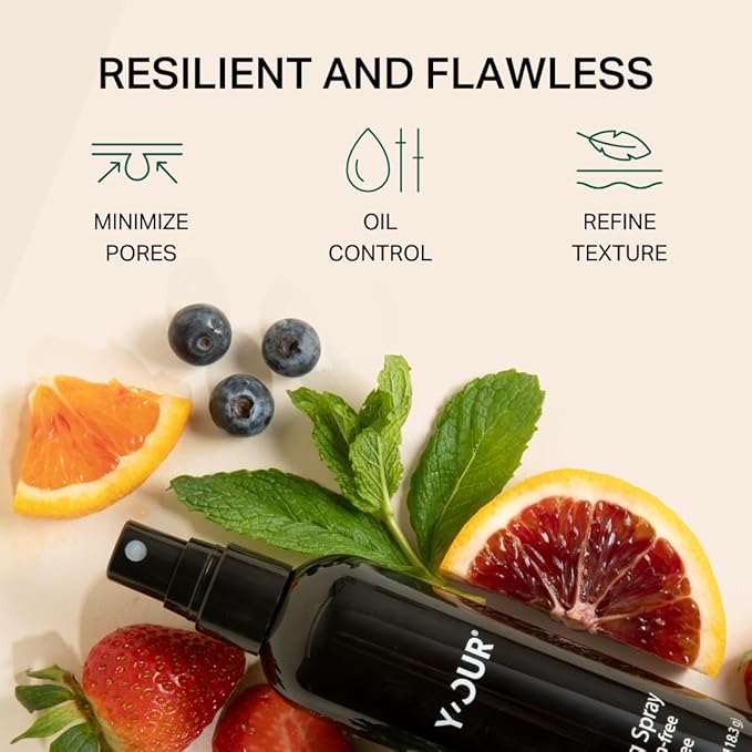 Y’OUR Silk Makeup Setting Spray: Lightweight Hydrating Face Mist; Long-Lasting, Blurring, Natural Finish. Infused with Vitamin E & Minerals, Paraben-Free. Made in USA. 4 fl. oz (118.3g)-VivaGrace Women