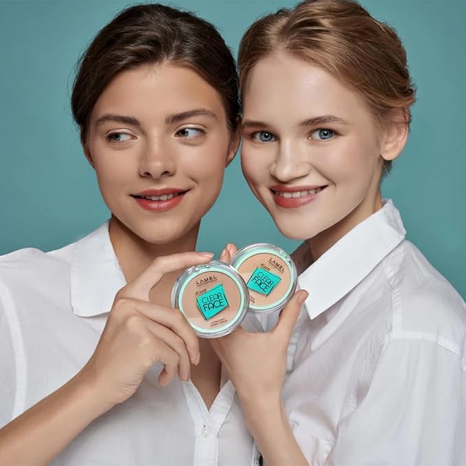 Lamel OhMy Clear Face Powder - Light Natural Coverage & Suet Control - Cruelty Free - Warm Beige N.407-VivaGrace Women