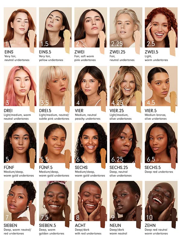 Monika Blunder Beauty - Blunder Cover Foundation Concealer - Shade: 3.5 - Drei.5 - Light/Medium, Neutral with Subtle Pink Undertones - Clean Beauty, All-In-One, Cruelty-Free - 0.62 oz