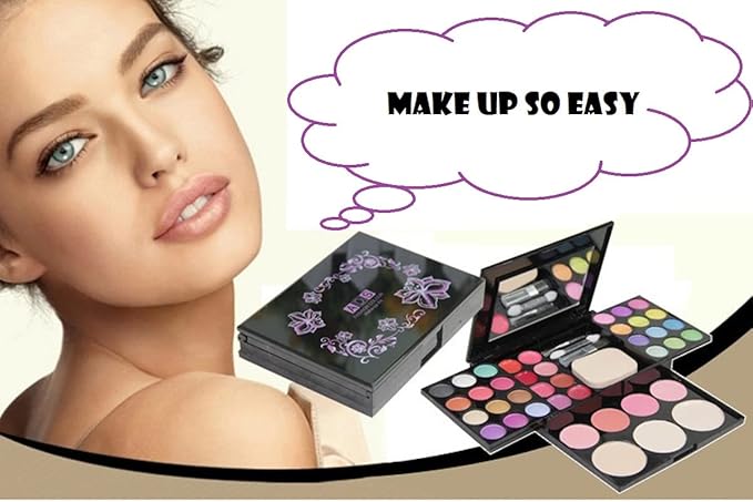 Eyeshadow Makeup Set,39 Colors Combination with Eyeshadows & Facial Blushers & Lip Glosses & Pressed Powders & A Mirror Combo, All-in-One Makeup Gift Kit-VivaGrace Women