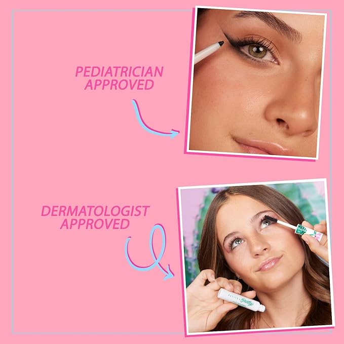 Petite 'n Pretty Eye Makeup Set for Kids - Makeup for Tweens & Teens - Fully Feathered Volumizing Mascara, Eyeliner, Made in the USA, w/Gift Bag-VivaGrace Women