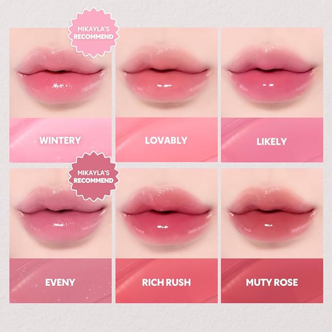 TIRTIR [*Mini Size Waterism Tinted Lip Gloss #16 Tangering, 0.06 Fl Oz – Kiss Ready Lipgloss, 12H Long Lasting Non Sticky Natural Tinted Glow Korean Multiuse Cheek and Lip Tint for Women gift-VivaGrace Women