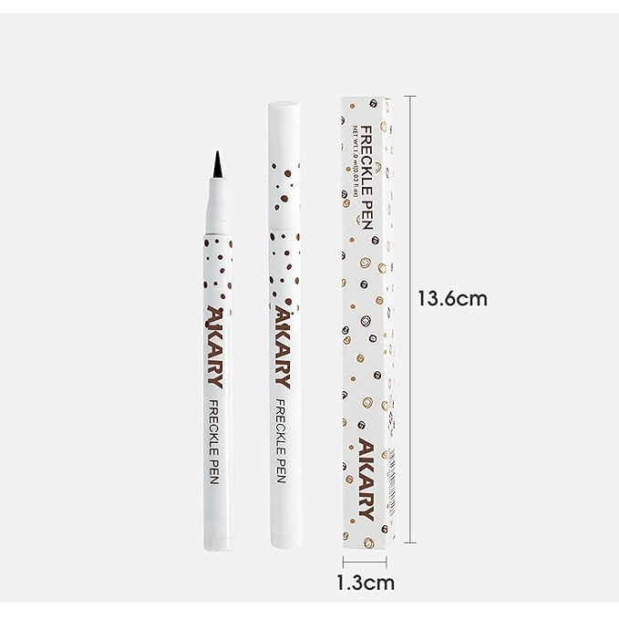 AKARY Freckle Pen Professional Lifelike Face Concealer Point Out Natural Waterproof Longlasting Soft Artificial Fine Makeup Freckle Pen Life Face Decoration (#01 Light Brown)-VivaGrace Women