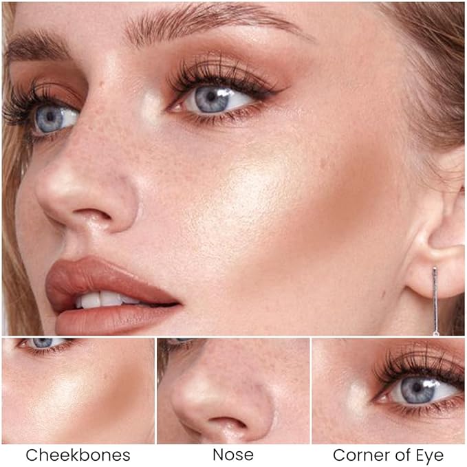 evpct 2in1 Face Shaping & Contouring Stick Cream Contour Concealer Bronzer Stick Makeup Kit for Beginner Face Highlighter Makeup Stick contorno maquillaje de maquillaje profesional,NEW Universal Light-VivaGrace Women