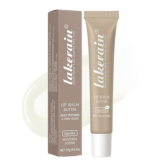 Lip Butter Balm, Day/Night Hydrating Lip Mask, Moisturizing Lip Balm Butter, Ultra-Nourishing Lip Care Moisturizer, Lip Butter Gloss Shine Lip Glow Oil Makeup#1 Vanilla-VivaGrace Women