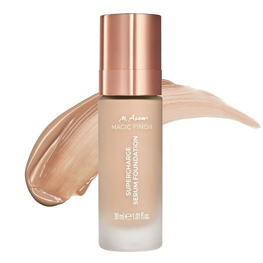 M. Asam MAGIC FINISH Supercharge Serum Foundation Creamy Nude (1.01 Fl Oz) - Moisturizing Make Up & Firming Face Serum In One, Anti-aging CC Cream With Optimal Coverage & Hyaluronic Acid-VivaGrace Women