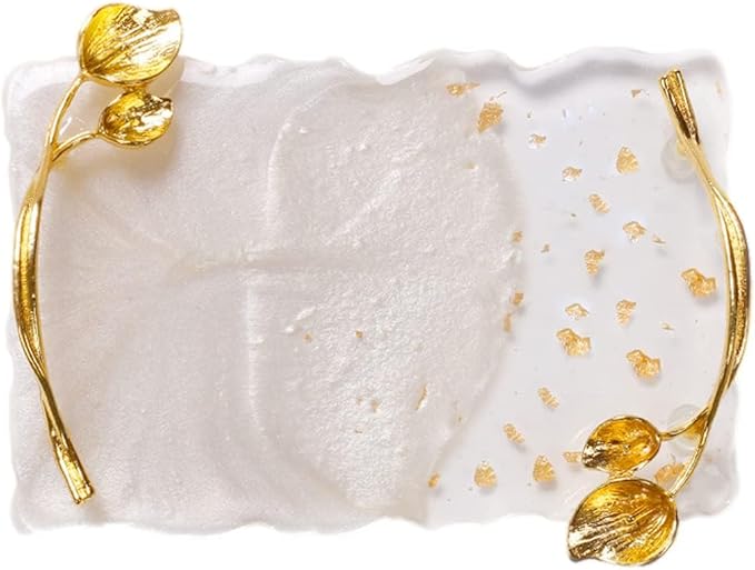 2023 Retro Nail Art Palette, Nail Painting Mixed Color Palette with Leaves Handle, Nail Holder Gel Color Makeup Display Board Pallet (White)-VivaGrace Women