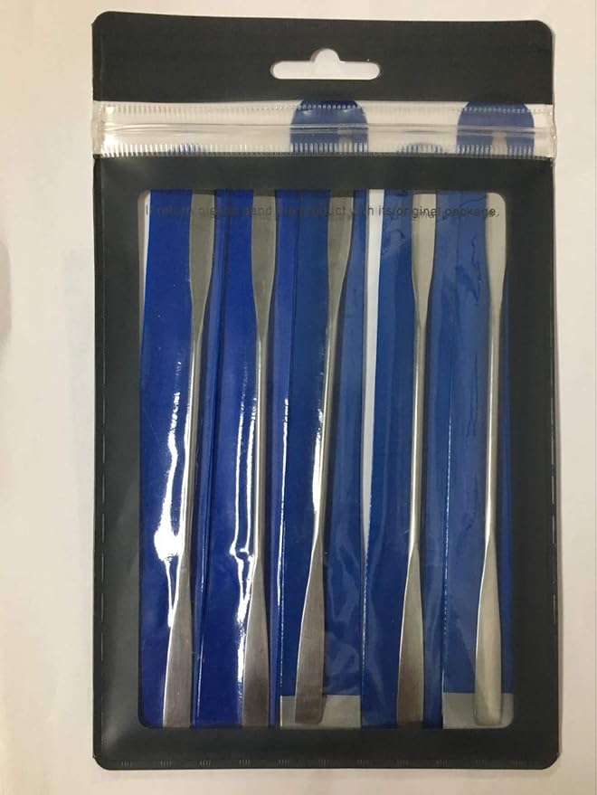 5Pcs Makeup Spatula tool metal Set Professional Beauty Stainless Steel Cosmetics Mixer Long Metal Spatula Depotting Mixing Tool (#1)-VivaGrace Women