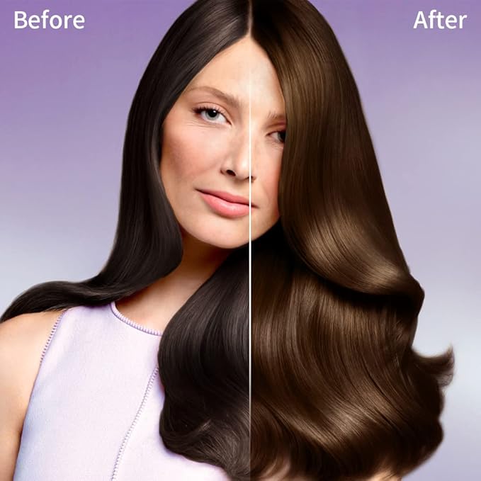 Hair Dye Shampoo Chestnut Brown Hair Color Shampoo for Gray Hair Coverage Herbal Hair Dye Shampoo 3 in 1 for Men and Women, Instant Color Shampoo-VivaGrace Women