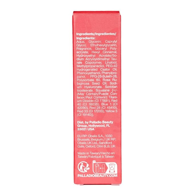Palladio Jelly Tint, Liquid Stain for Cheeks & Lips, Vivid Color Lip Stain, Lightweight Non-Sticky and Transfer-proof, Natural Finish Makeup, Sweet Berry-VivaGrace Women