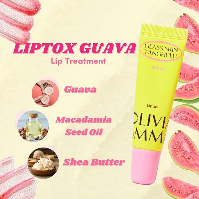 Glass Skin Tanghulu Liptox Guava Infused for Dry Cracked Lips, Korean Lip Care Moistorizer-VivaGrace Women