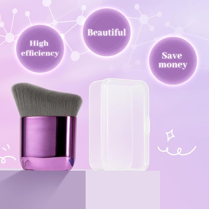 Yoseng Self Tanner Brush for Body & Face - Kabuki Makeup Brush for Self-Tanner,Tanning Mousse,Foundation & Bronzer | Streak-Free Application,Professional Tanning & Body Makeup Tool (Small)-VivaGrace Women