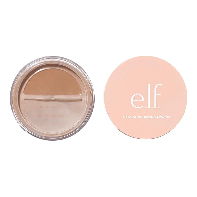 e.l.f. Halo Glow Setting Powder, Smooths The Look Of Pores & Fine Lines, Creates An Airbrushed Finish, Vegan & Cruelty-Free, Deep-VivaGrace Women