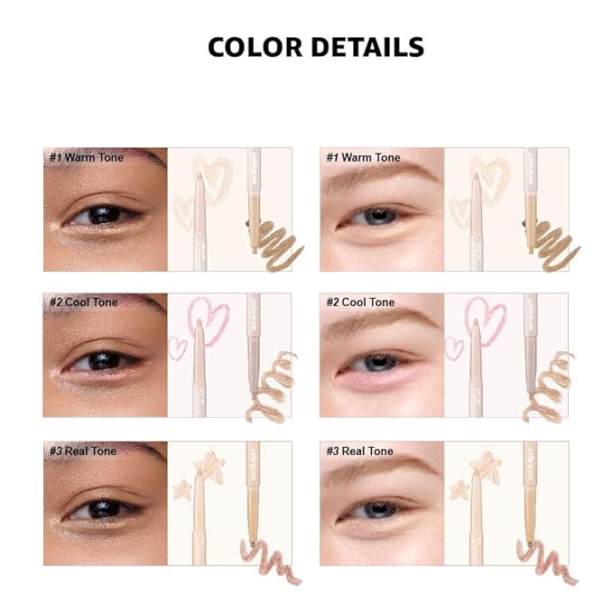 COLORGRAM Under Eye Highlighter Stick 02 Cool Tone | Silky-Smooth Long-Lasting Highlighter & Contouring Stick for Smudge-Proof, Shining Daily Makeup | K-Beauty Face Highlighters & Luminizers-VivaGrace Women