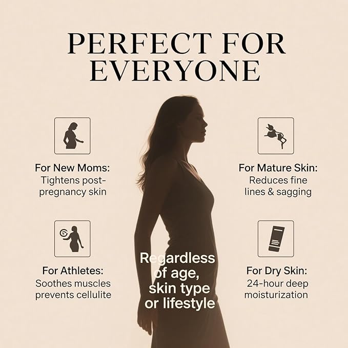 Champagne Lift Body Creme, Champagne Lift Hydrating Firming Body Cream for Crepey Skin, Targets Dry & Sagging Skin on Arms, Legs | Powered by Pink Pepperslim & Luxe-Lift Firming Complex - 8 oz.-VivaGrace Women