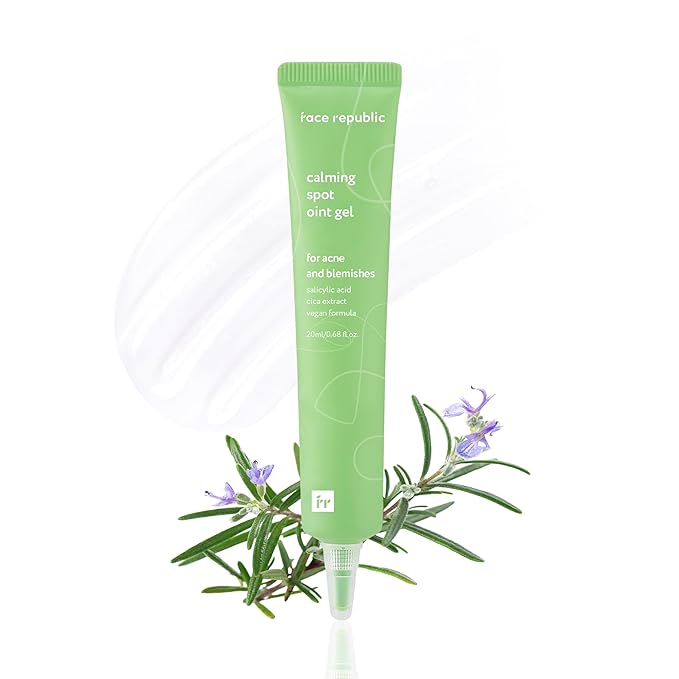 Face Republic Calming Spot Oint Gel 20ml 0.68 fl oz | Spot care | Salicylic Acid, Centella Asiatica, Tea Tree, Madecassoside | Vegan Korean Skin Care