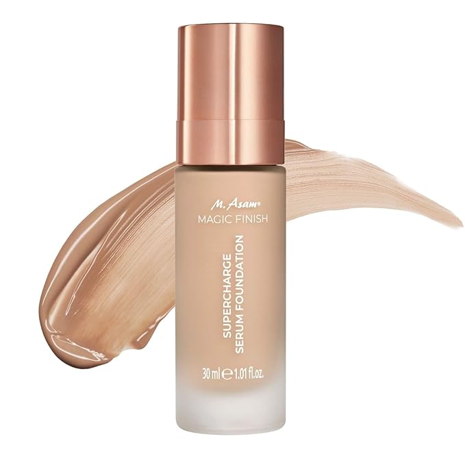 M. Asam MAGIC FINISH Supercharge Serum Foundation Cool Honey (1.01 Fl Oz) - Moisturizing Make Up & Firming Face Serum In One, Anti-aging CC Cream With Optimal Coverage & Hyaluronic Acid-VivaGrace Women