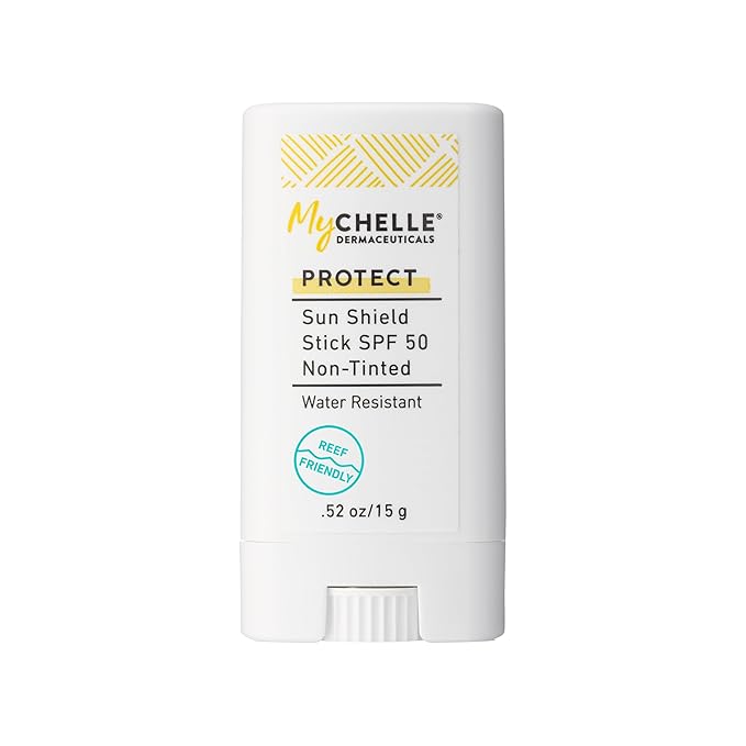 Mychelle Dermaceuticals Sun Shield Stick Spf 50 Non-Tinted - Natural Liquid Zinc Sunscreen Vitamin E and Jojoba - Water Resistant up to 80 Minutes - Sunscreen for Face, Reef Safe, Safe for Children-VivaGrace Women