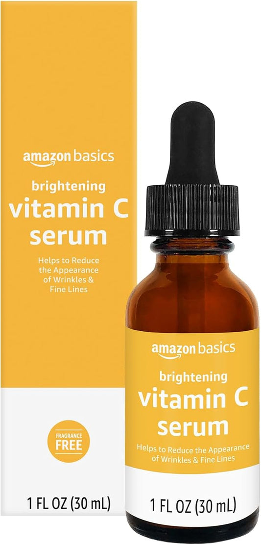 Amazon Basics Brightening Vitamin C Serum, 1 Fluid Ounce, 1-Pack-VivaGrace Women