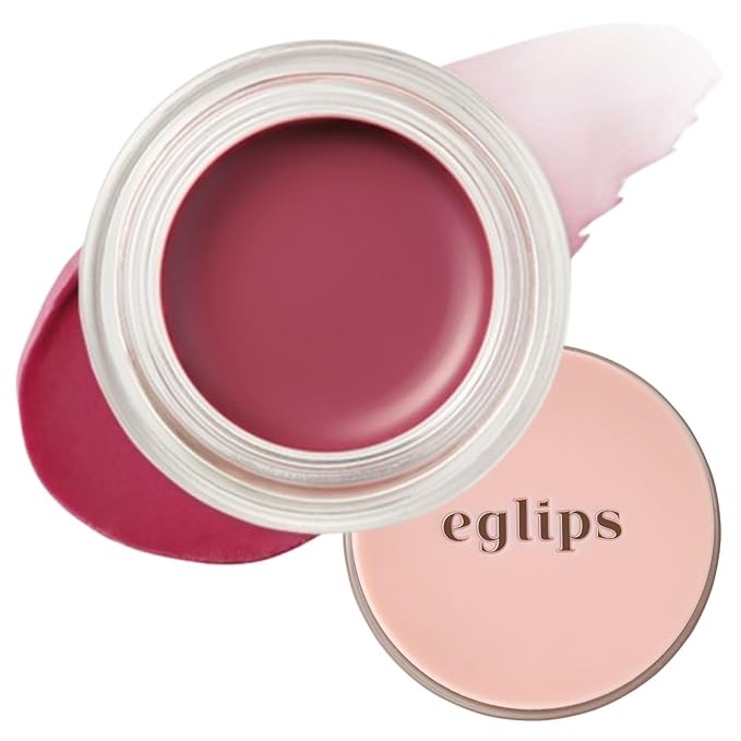 EGLIPS Lip & Cheek Glow Balm - Multi-Use Tinted Melting Balm Blush for Lips & Cheeks Builable and Blendable Texture (07 WISHED, 0.18 oz)-VivaGrace Women