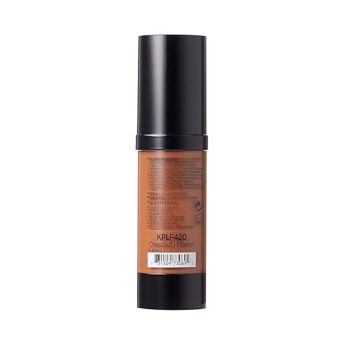 Kiss New York Professional Liquid Foundation - Lightweight and Hydrating Formula, Natural Finish, Control Shine, Cover Pores, Medium to Full Coverage, Green Tea Extract (Chestnut)-VivaGrace Women