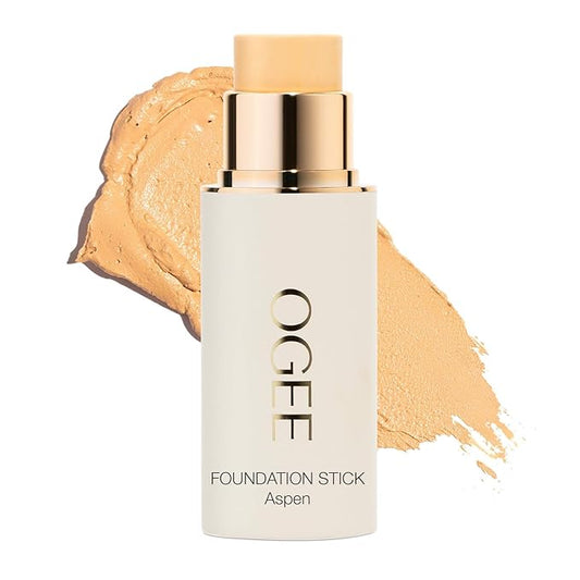 Ogee Sculpted Complexion Foundation Stick (Aspen 1.0W - Fair, Warm Undertones) Full Coverage Foundation Makeup - Instantly Balance & Even Complexion - 70% Organic Ingredients-VivaGrace Women