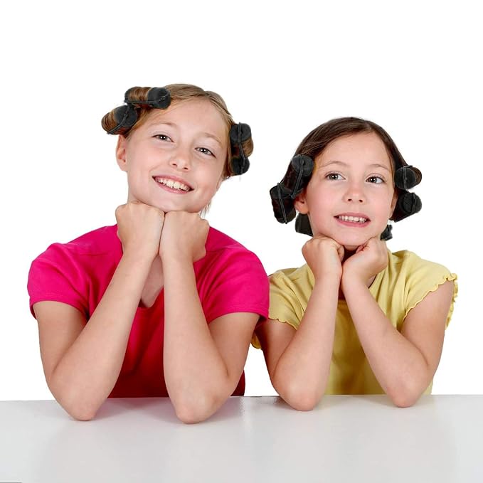 36 Pieces Foam Sponge Hair Rollers - Soft Hair Styling Curlers for Hair Curls (Black, Flexi Rod, 2.8x0.98inch)-VivaGrace Women