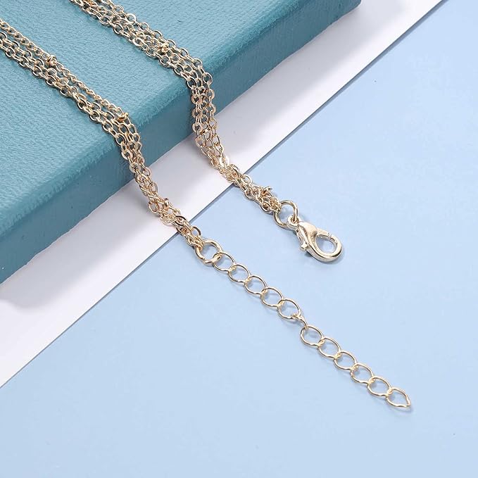 Bohemia Layered Seashell Necklace Choker Gold Coin Disc Pendant Necklace Chain Conch Shell Necklace Handmade Beachy Necklace Jewelry for Women and Girls-VivaGrace Women